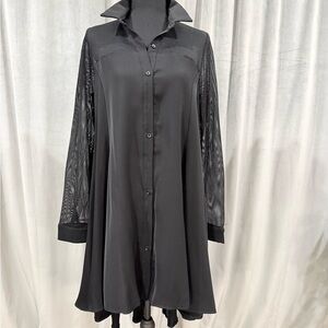 Gracia Black Dress with Mesh Detail